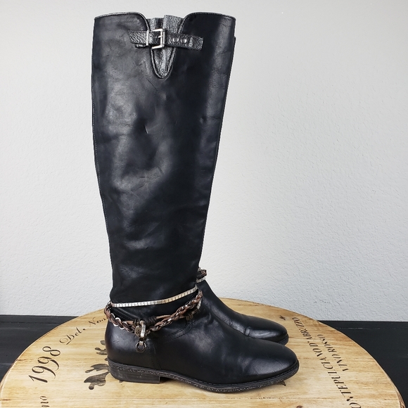 Crown Vintage Shoes - Crown Vintage AMY tall embellished riding boots